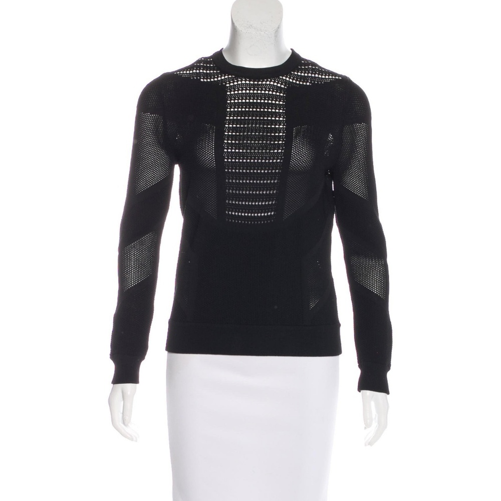 Torn by Ronny Kobo Paneled Open Knit Top Size S/P